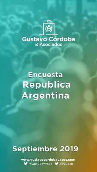 Encuesta Gustavo Córdoba & Asociados - Septiembre2019