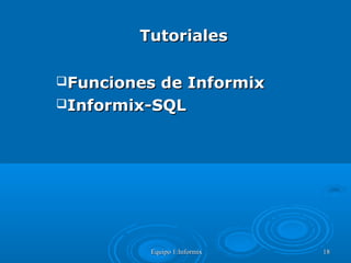Informix3 | PPT
