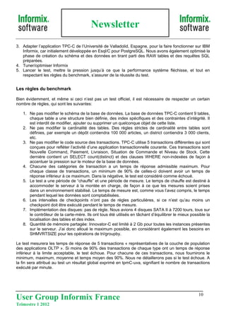 Newsletter du User Group Informix France