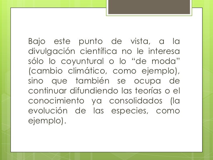 Divulgación científica