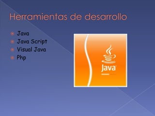    Java
   Java Script
   Visual Java
   Php
 