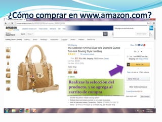 ¿Cómo comprar en www.amazon.com?
Realizas la selección del
producto, y se agrega al
carrito de compra
 