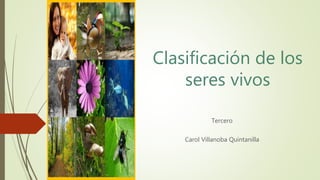 Clasificación de los
seres vivos
Tercero
Carol Villanoba Quintanilla
 