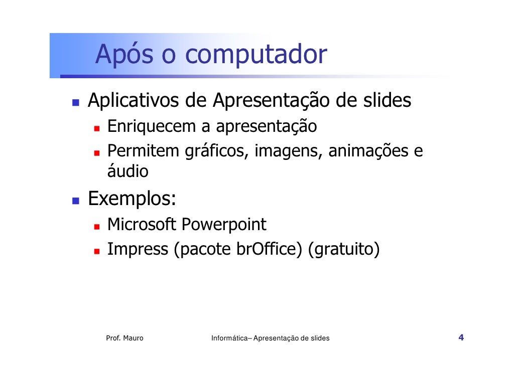 Apresentacao de slides