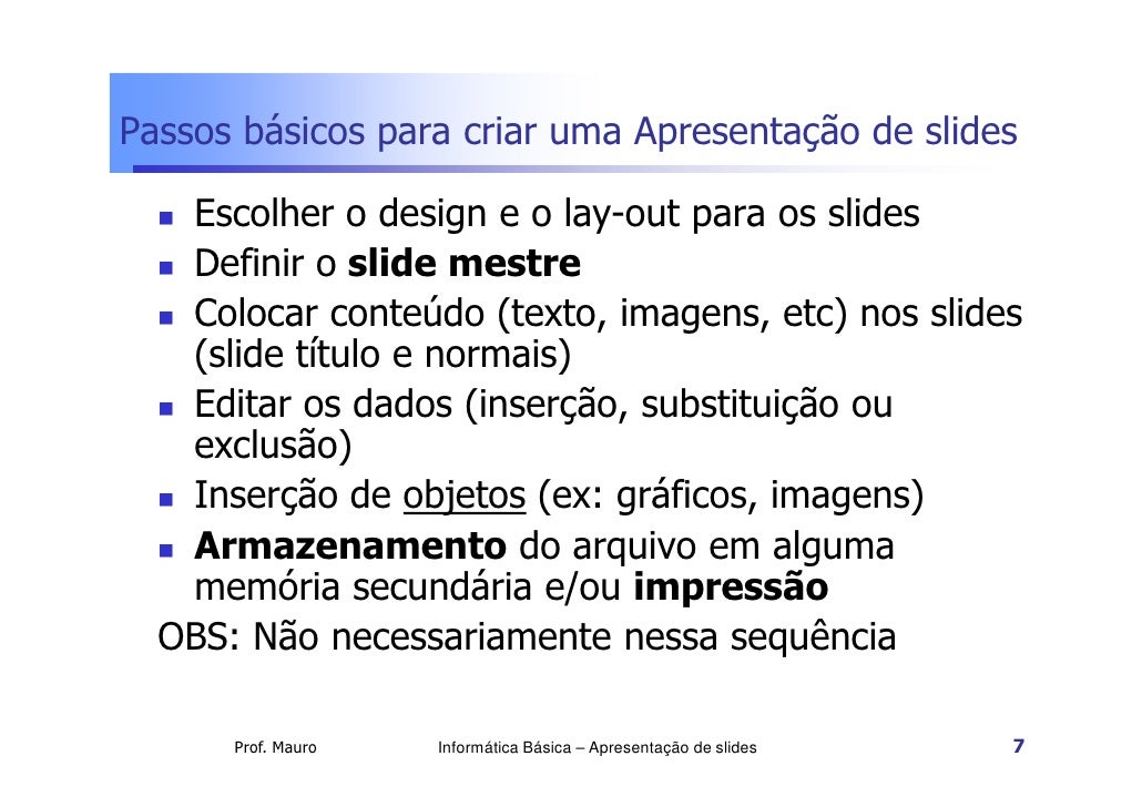 Apresentacao de slides