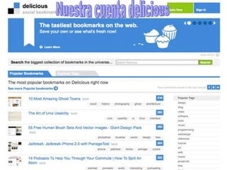 cuenta delicious Nuestra cuenta delicious 