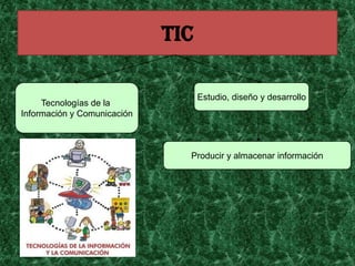 ticEstudio, diseño y desarrolloTecnologías de la Información y ComunicaciónProducir y almacenar información