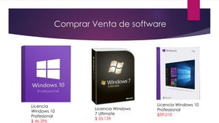 Comprar Venta de software
Licencia
Windows 10
Profesional
$ 46.396
Licencia Windows
7 Ultimate
$ 53.159
Licencia Windows 1...
