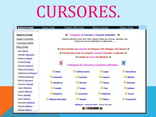 CURSORES.
 