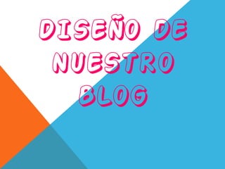 DISEÑO DE
 NUESTRO
   BLOG
 