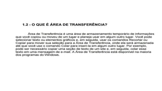 INTRODUÇÃO À INFORMÁTICA