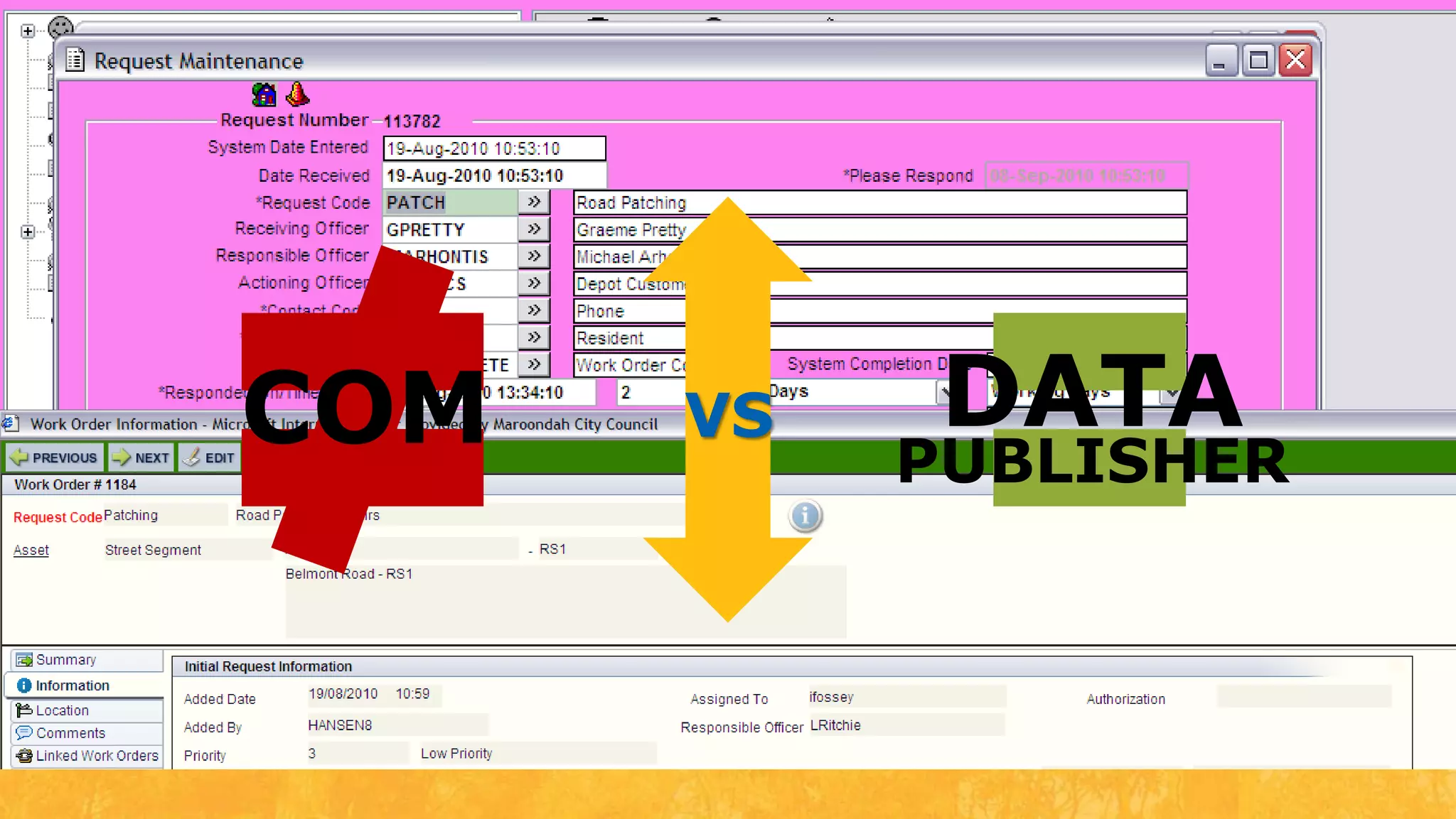 WO, Inspection, or Service RequestHansenGIS1.2.3.