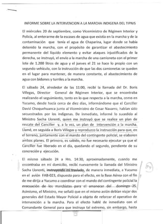 ~--.,...




--
       INFORME SOBRE LA INTERVENCION A LA MARCHA INDIGENA DEL TIPNIS

      El miércoles 20 de septiembre,...