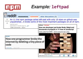 Example: leftpad
 