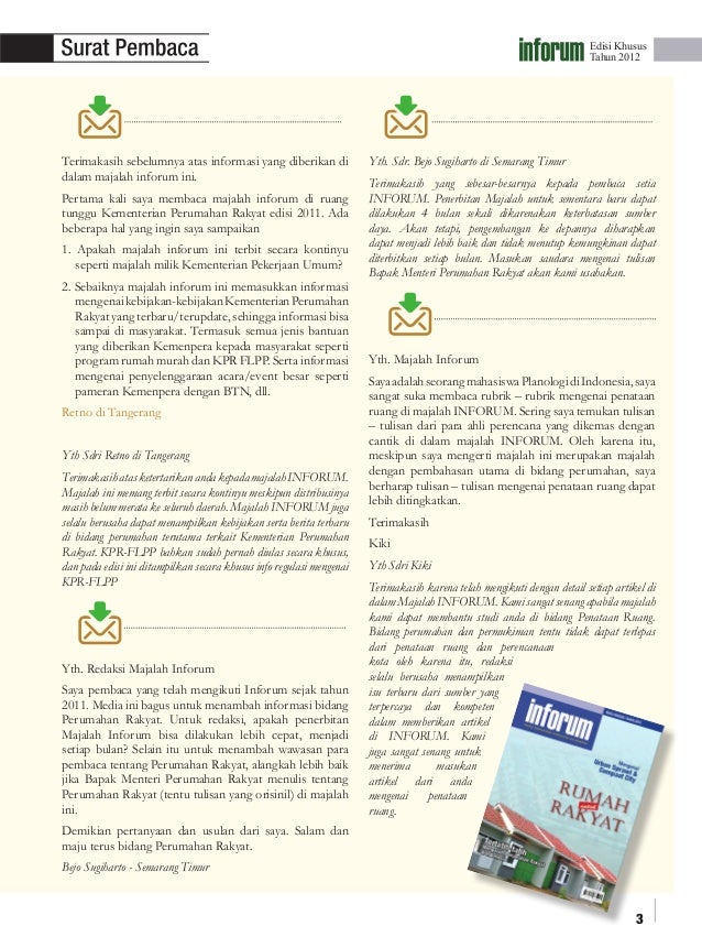 INFORUM. Media Komunikasi Komunitas Perumahan. Edisi 