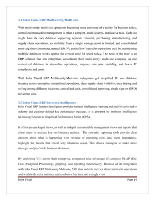 Report on Infor Visual | PDF