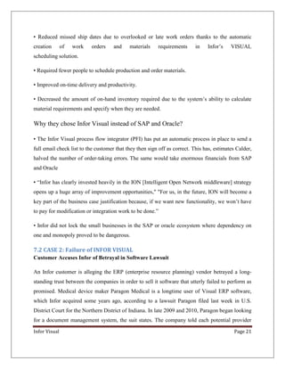 Report on Infor Visual | PDF
