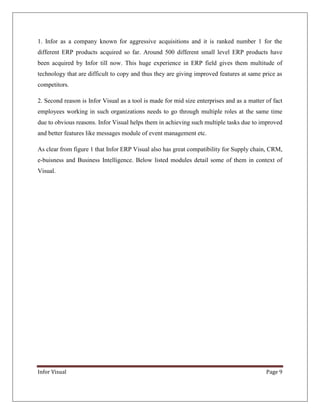 Report on Infor Visual | PDF