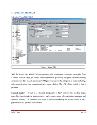 Report on Infor Visual