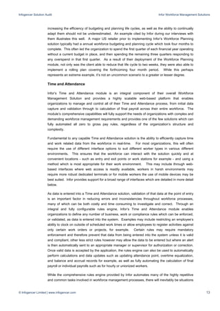 Infor Workforce Management Solutions | PDF