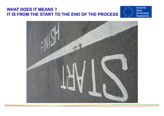 WHAT DOES IT MEANS ?
IT IS FROM THE START TO THE END OF THE PROCESS
 