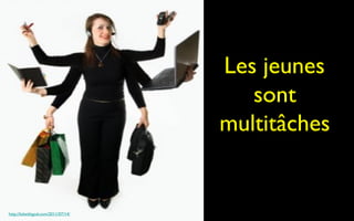 Les jeunes
                                       sont
                                    multitâches


http://lolwithgod.com/2011/07/14/
 