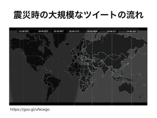 震災時の大規模なツイートの流れ
https://goo.gl/uNcwgo
 