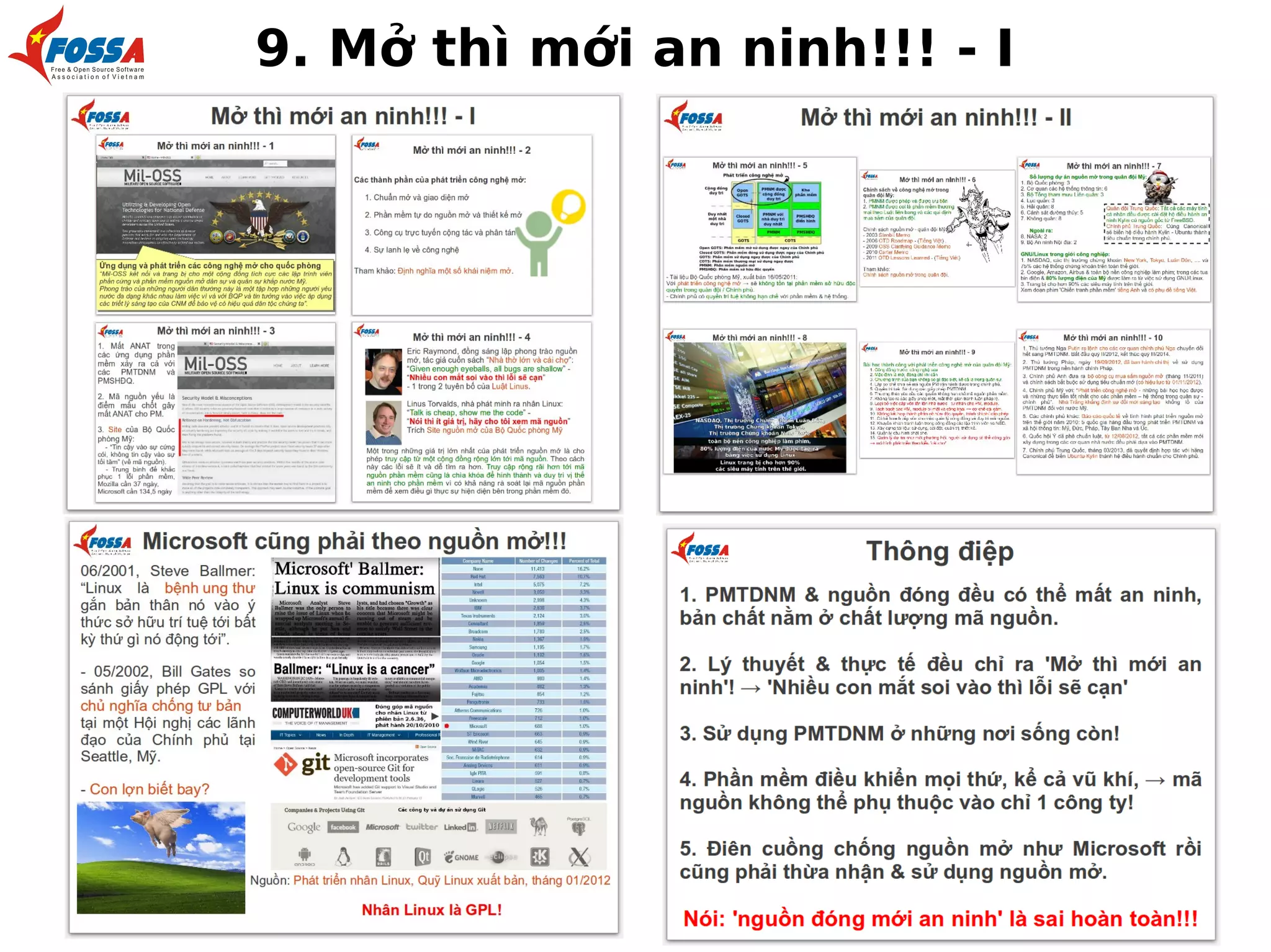 9. Mở thì mới an ninh!!! - I

 