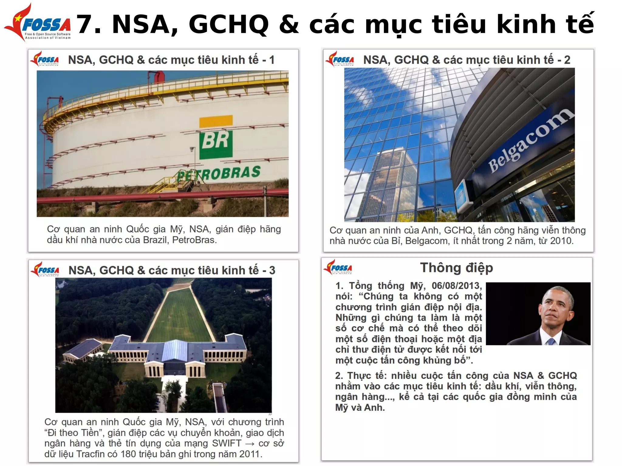 7. NSA, GCHQ & các mục tiêu kinh tế

 