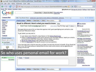 So who uses personal email for work?
 