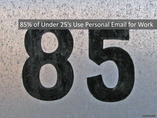 85% of Under 25’s Use Personal Email for Work
Leo Reynolds
 