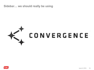 19June 9, 2016
Sidebar… we should really be using
 