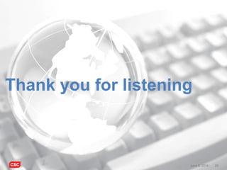 29June 9, 2016 29June 9, 2016
Thank you for listening
 