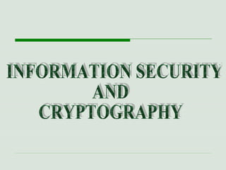 Info security & crypto