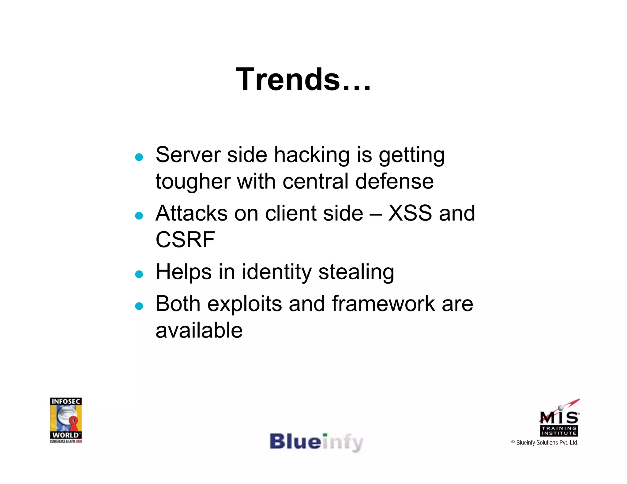 [Infosecworld 08 Orlando] CSRF: The Biggest Little Vulnerability on the Web 