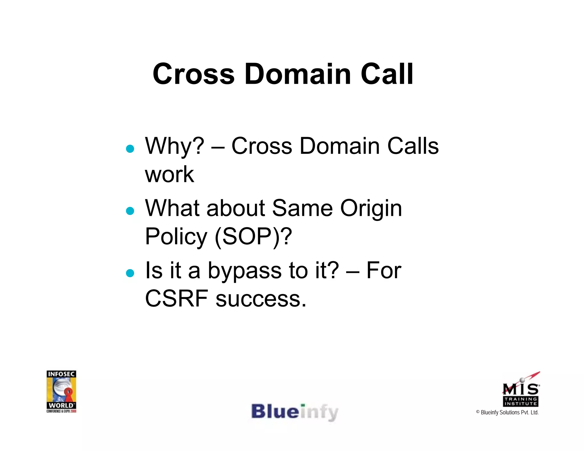 [Infosecworld 08 Orlando] CSRF: The Biggest Little Vulnerability on the Web 