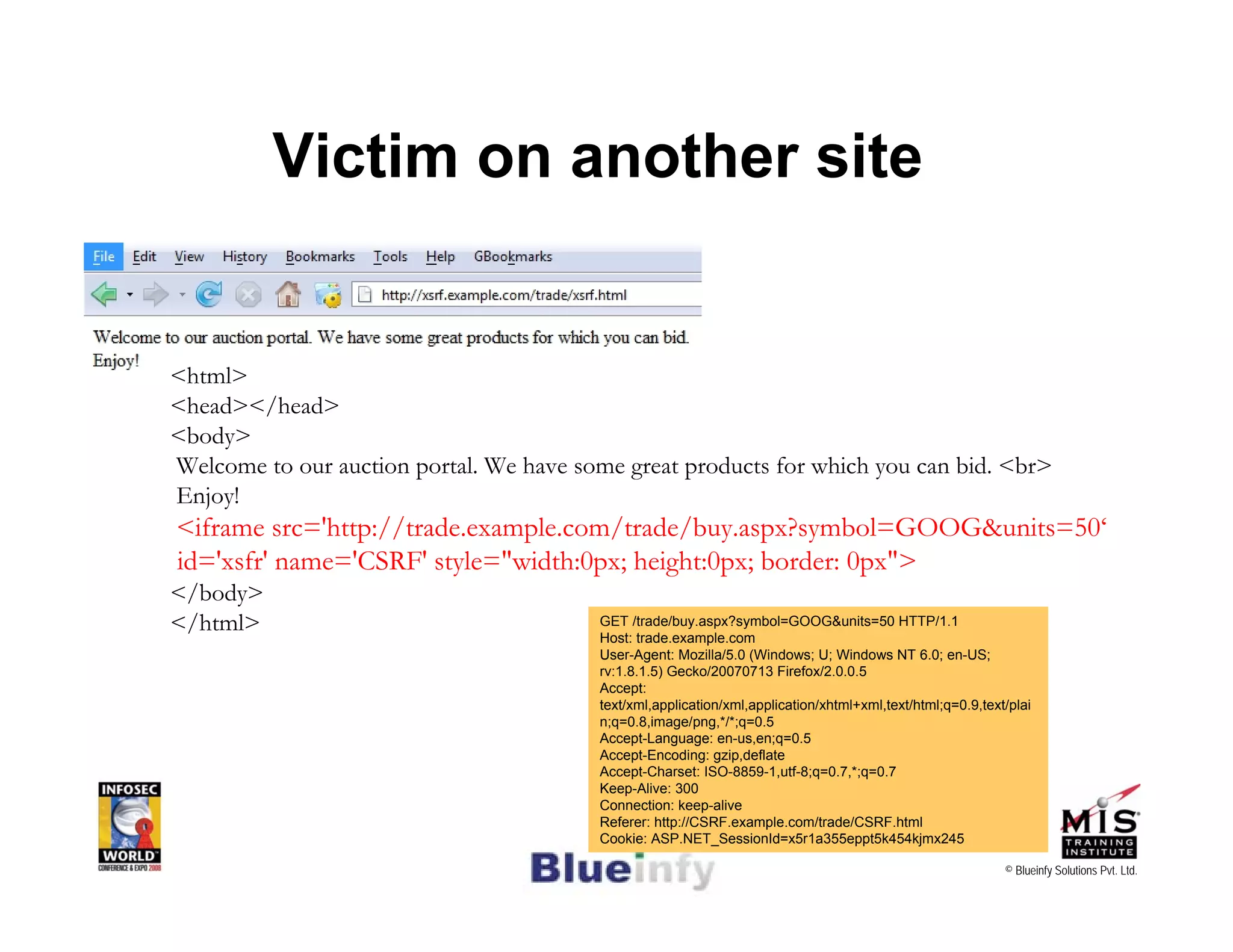 [Infosecworld 08 Orlando] CSRF: The Biggest Little Vulnerability on the Web 