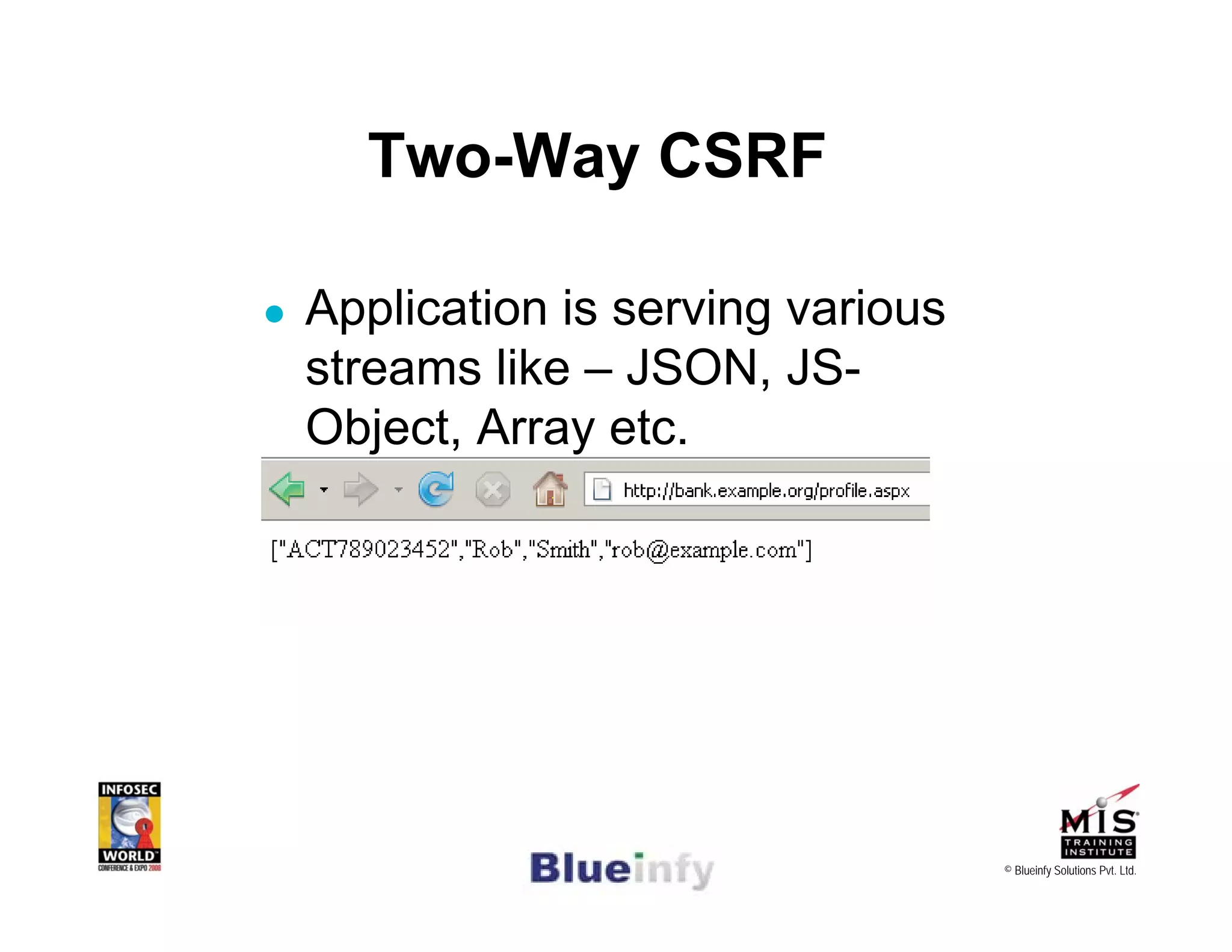 [Infosecworld 08 Orlando] CSRF: The Biggest Little Vulnerability on the Web 