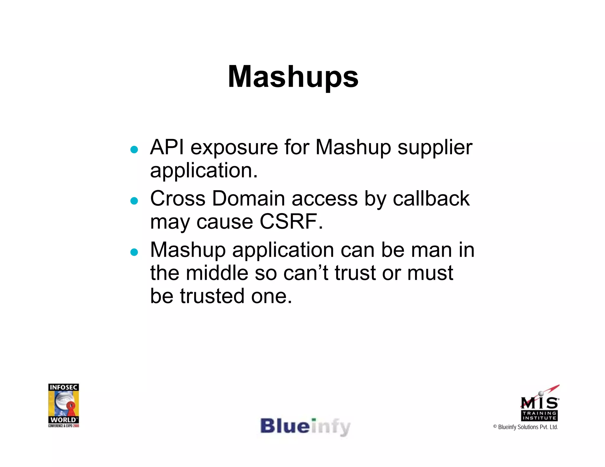 [Infosecworld 08 Orlando] CSRF: The Biggest Little Vulnerability on the Web 