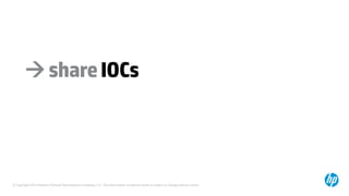 © Copyright 2014 Hewlett-Packard Development Company, L.P. The information contained herein is subject to change without notice.
shareIOCs
 