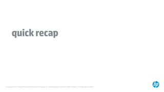 © Copyright 2014 Hewlett-Packard Development Company, L.P. The information contained herein is subject to change without notice.
quickrecap
 