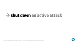 © Copyright 2014 Hewlett-Packard Development Company, L.P. The information contained herein is subject to change without notice.
shutdownanactiveattack
 