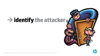 © Copyright 2014 Hewlett-Packard Development Company, L.P. The information contained herein is subject to change without notice.
identifytheattacker
 