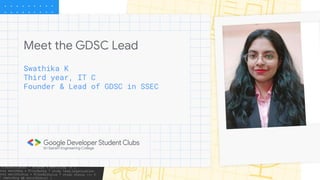 Info session- GDSC SSEC | PPTX