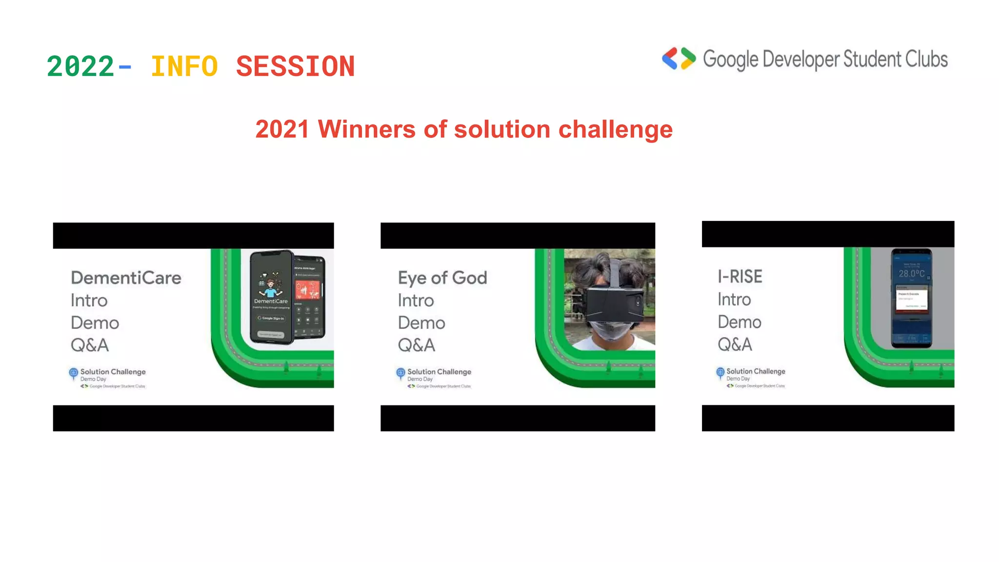 2022- INFO SESSION
2021 Winners of solution challenge
 