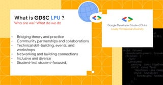 GDSC LPU Info Session 2023 | PPTX