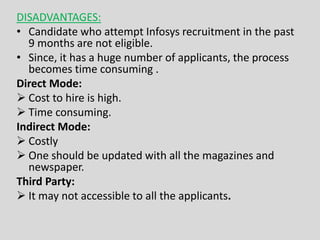 Recruitment Process Of Infosys | PPTX