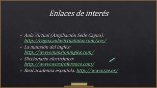 Información sobre curso Inglés III