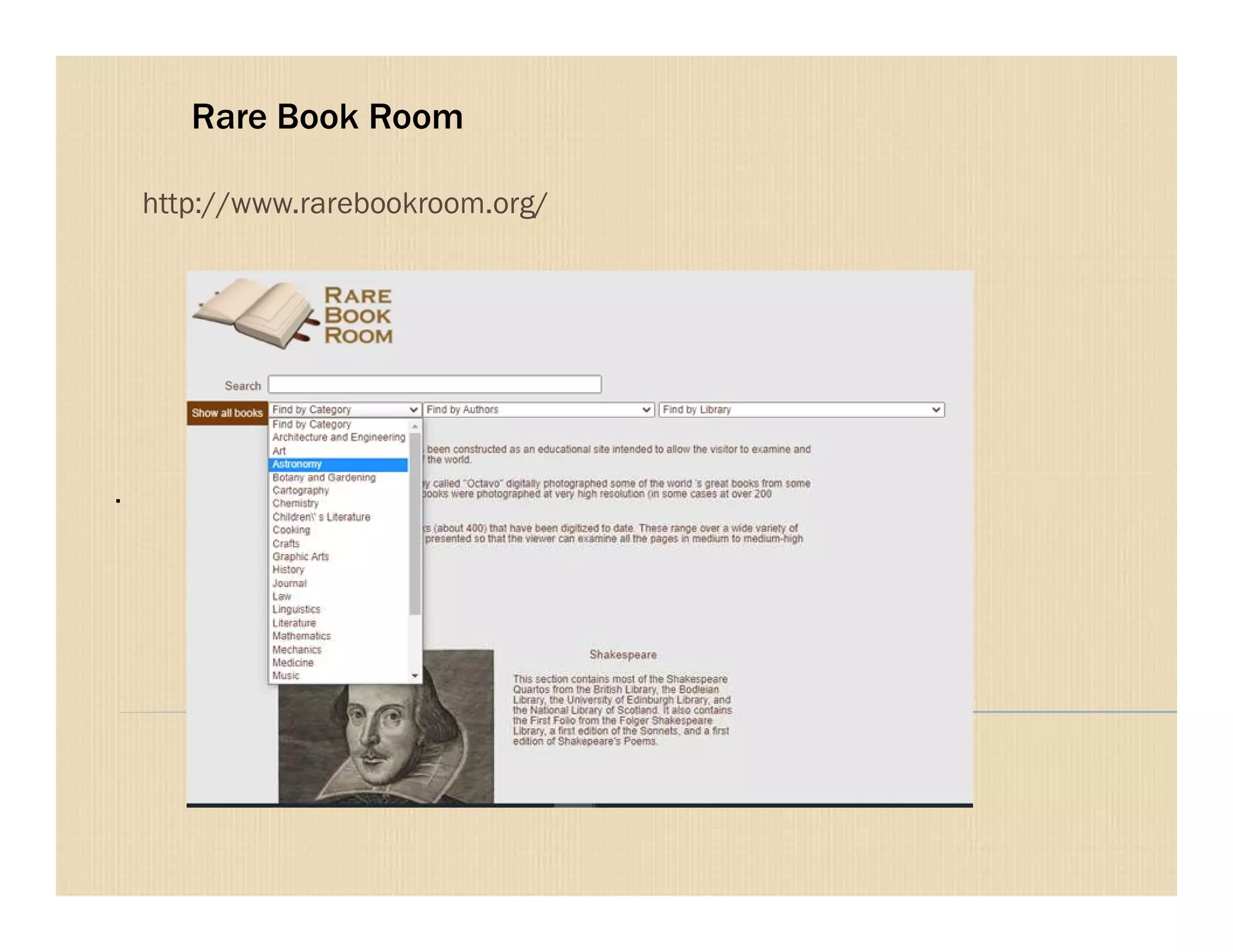 Rare Book Room
.
http://www.rarebookroom.org/
.
 