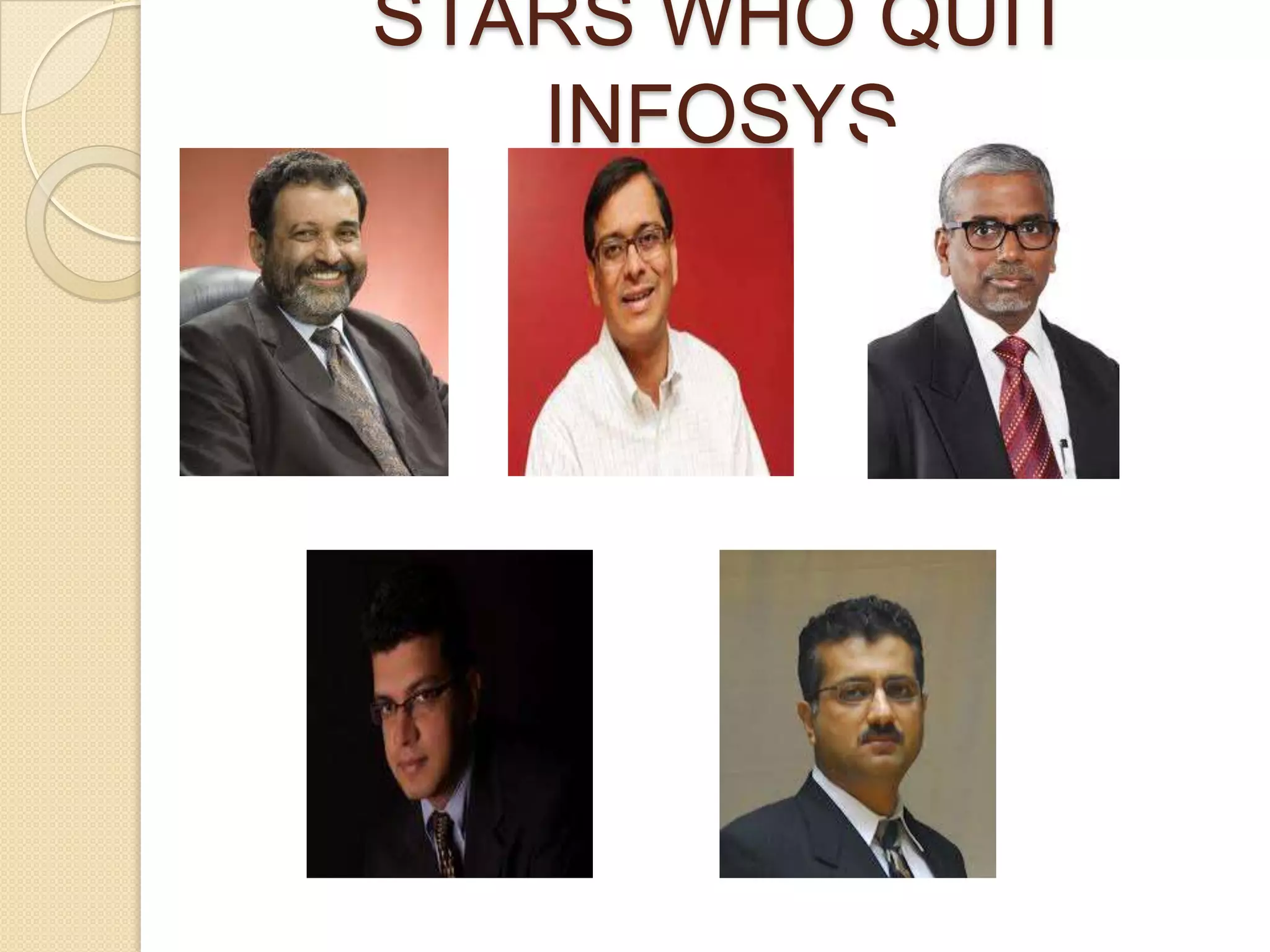 STARS WHO QUIT
   INFOSYS
 
